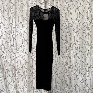 Forever 21 Black Long Sleeve Dress